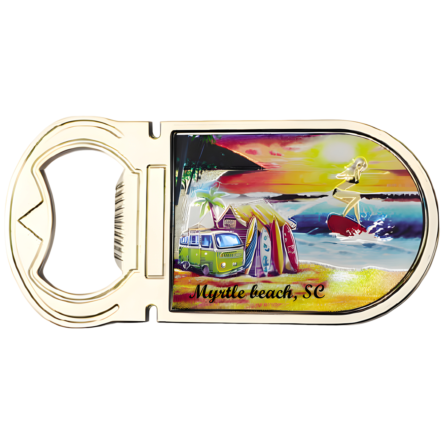 Metal Bottle Opener Magnets 3.5” x 1.7”