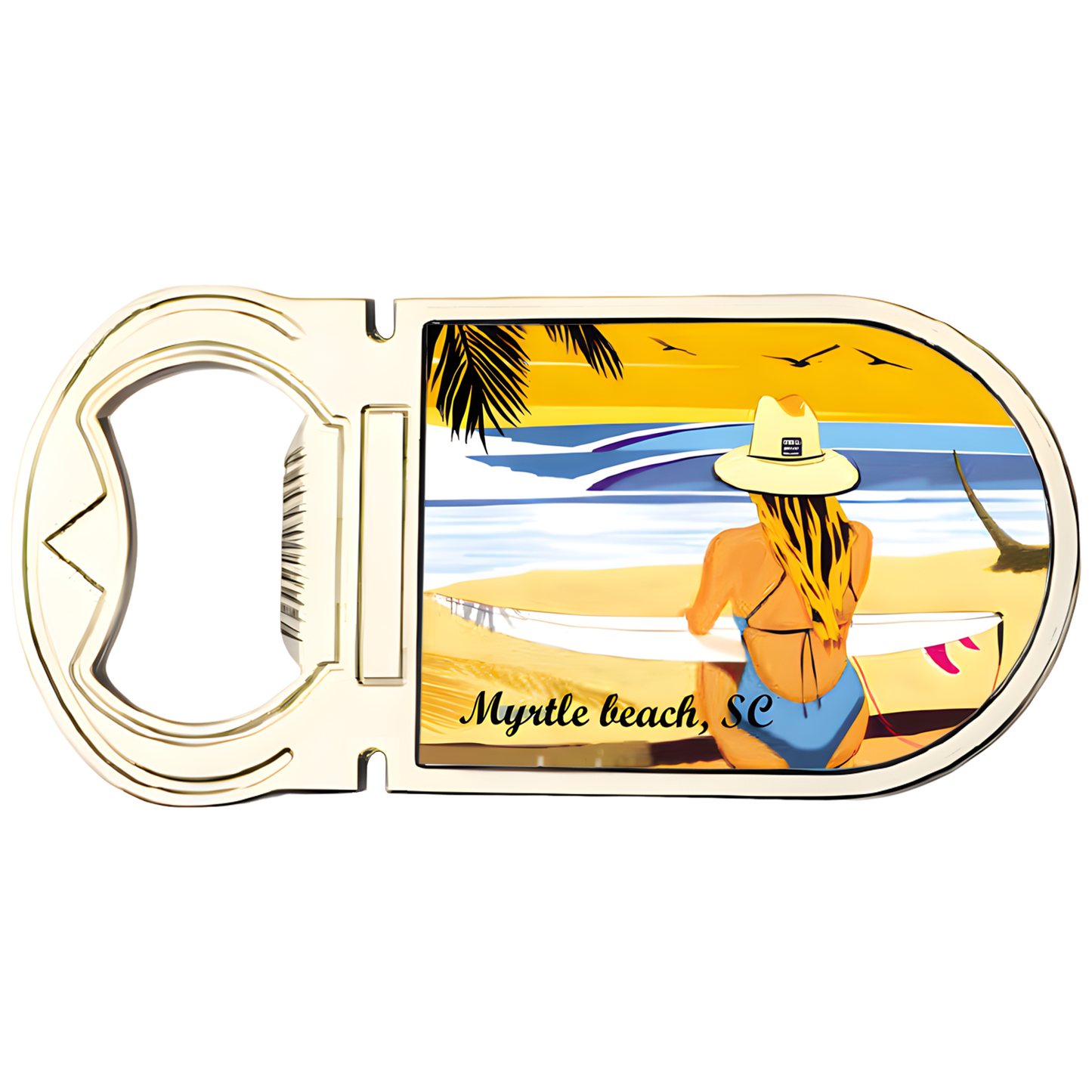 Metal Bottle Opener Magnets 3.5” x 1.7”