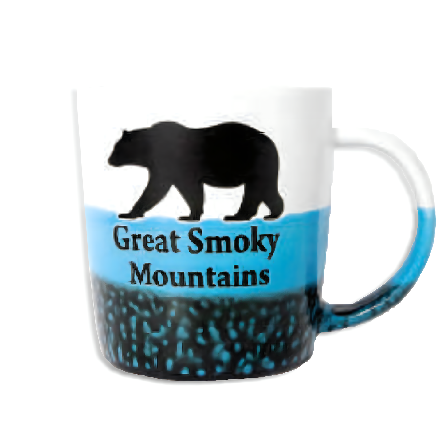 Tri-Color Stoneware Bear Mug 14 Oz