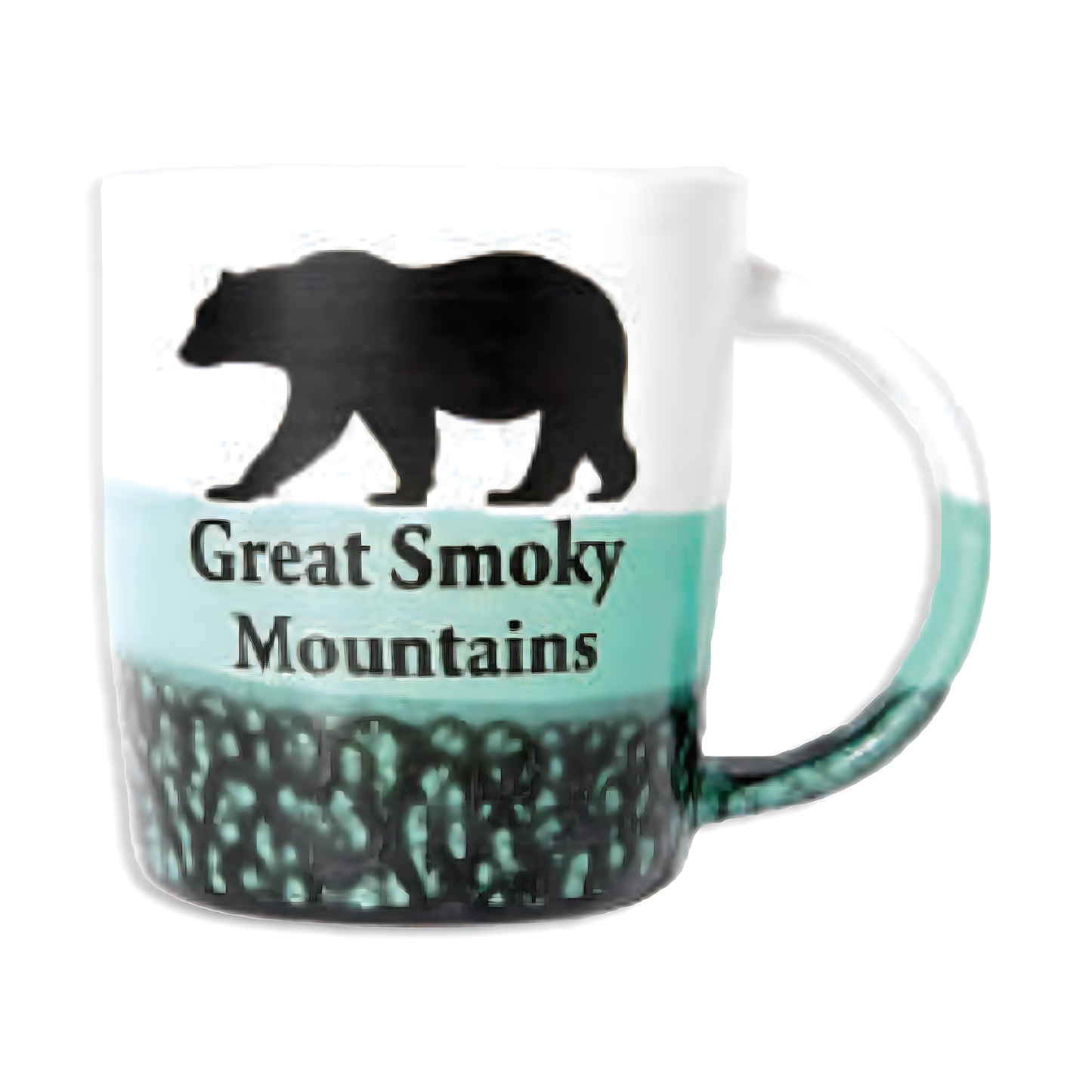 Tri-Color Stoneware Bear Mug 14 Oz