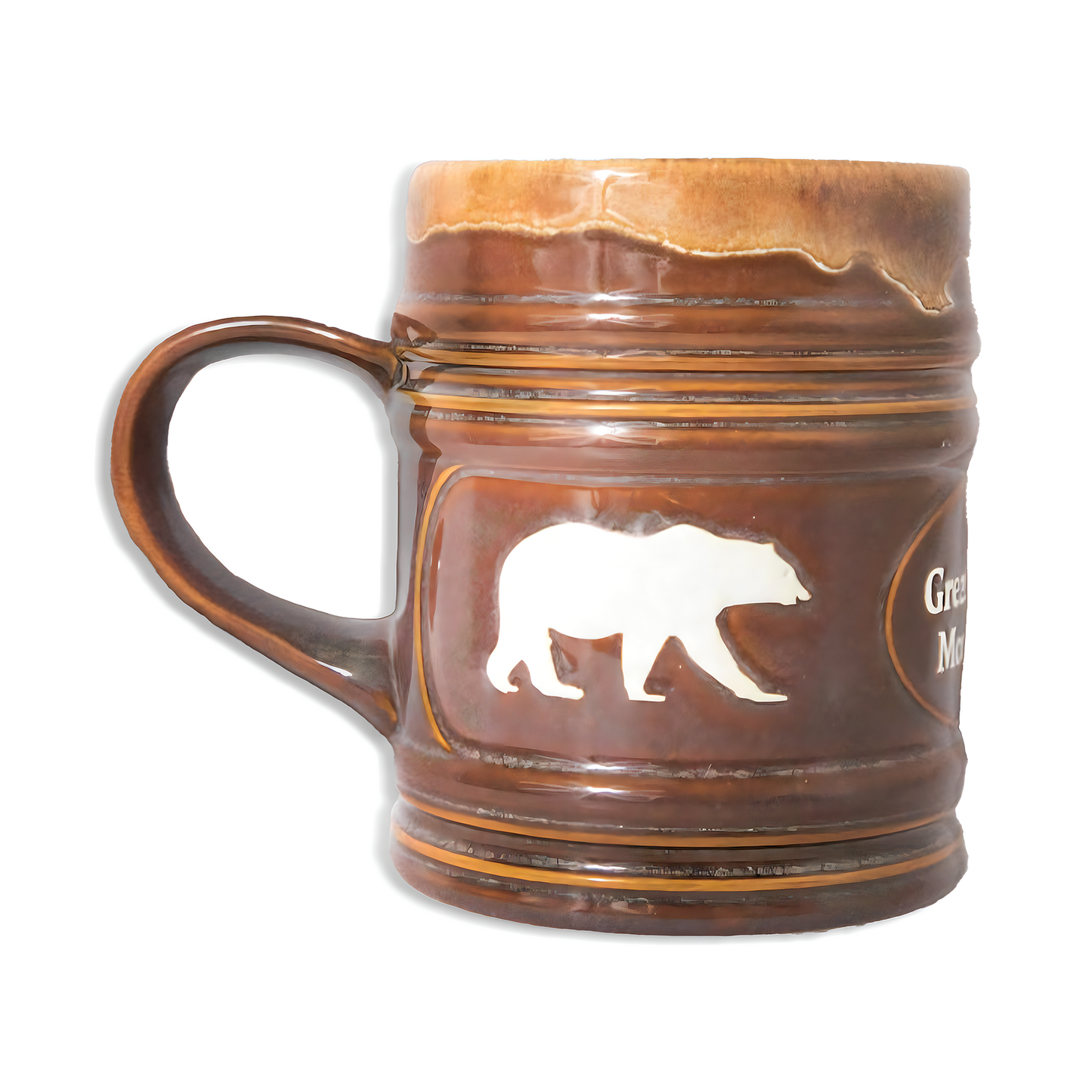 Embossed Glaze Stone Bear Mug 16 OZ