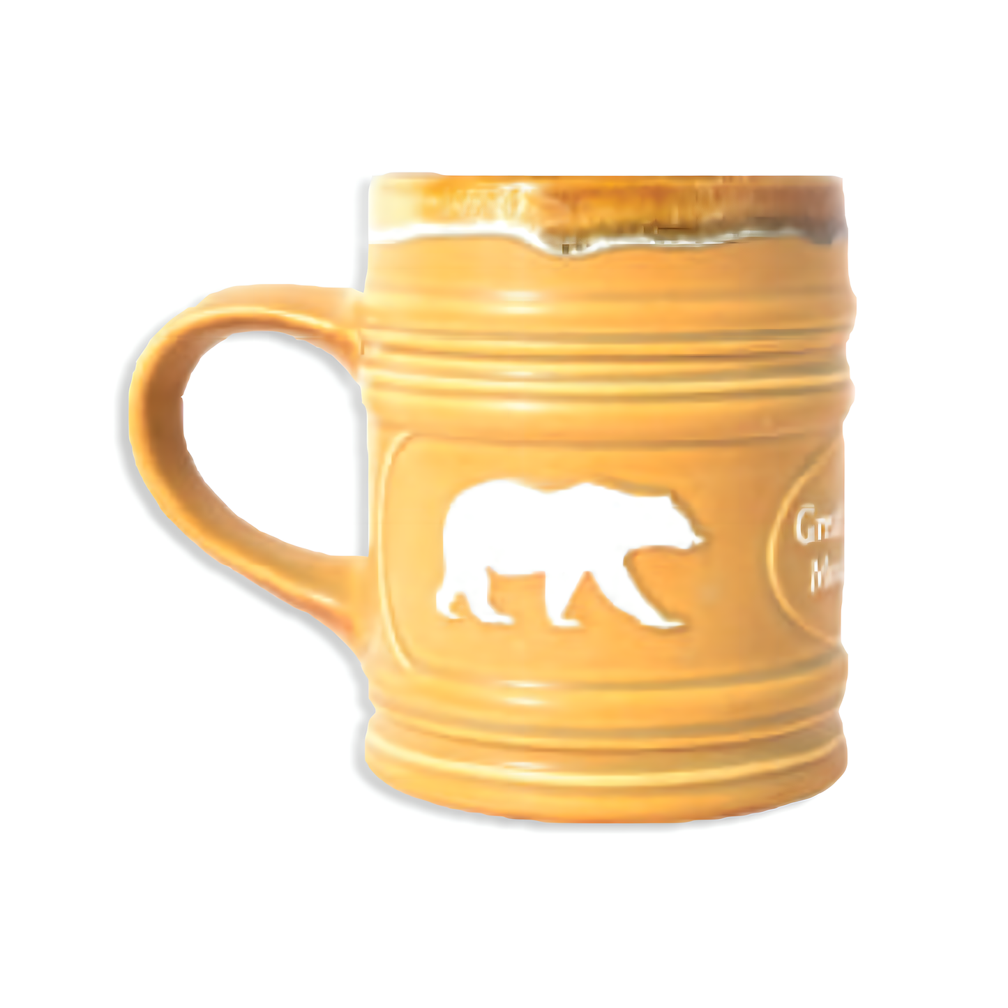 Embossed Glaze Stone Bear Mug 16 OZ