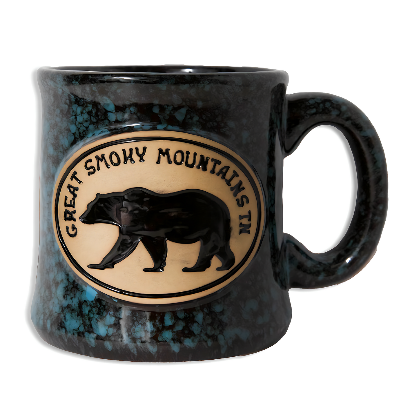 Stone Reactive Glaze Bear Mug  "Great Smoky Moutains" 12 Oz