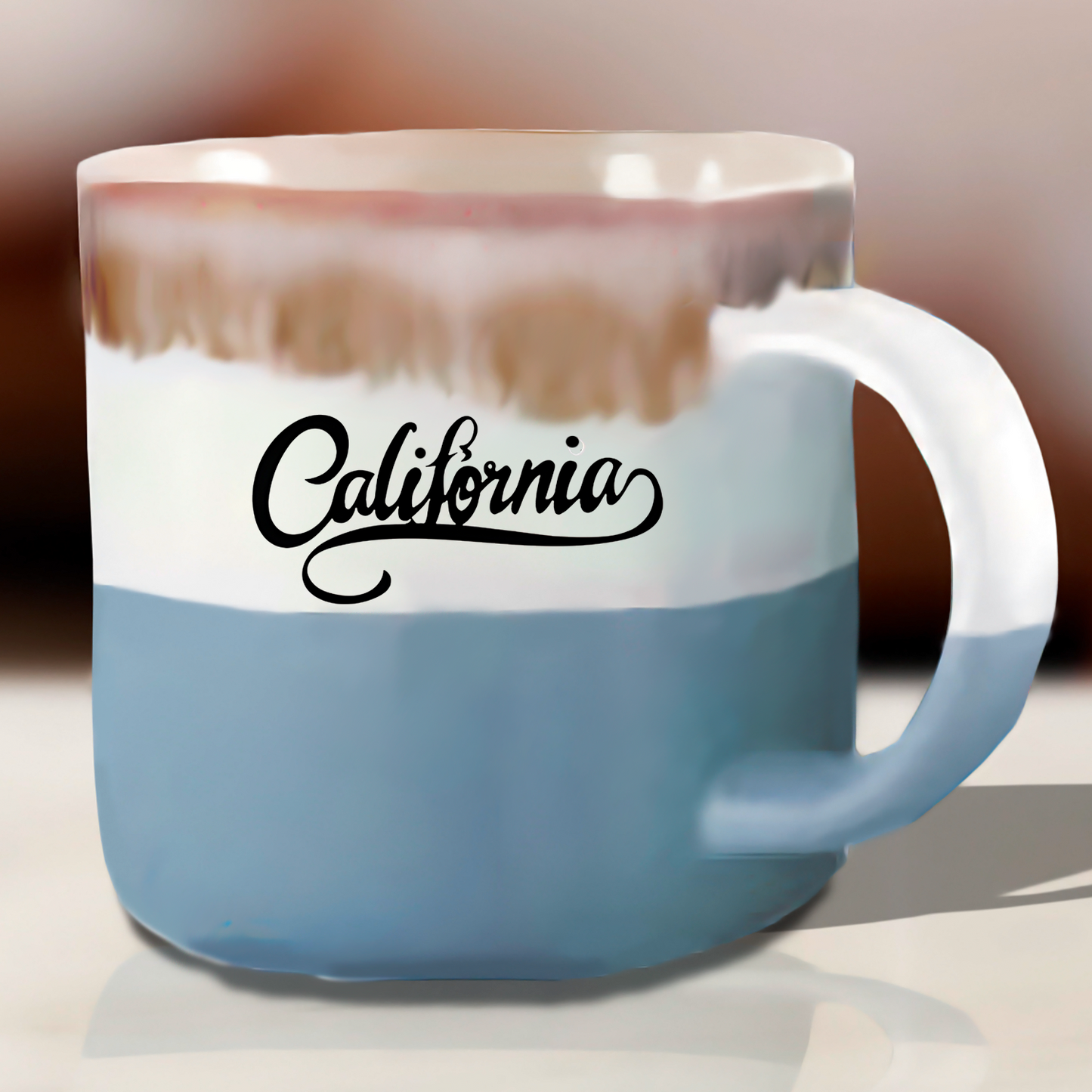 Reactive Glaze Mug "California" 17 OZ