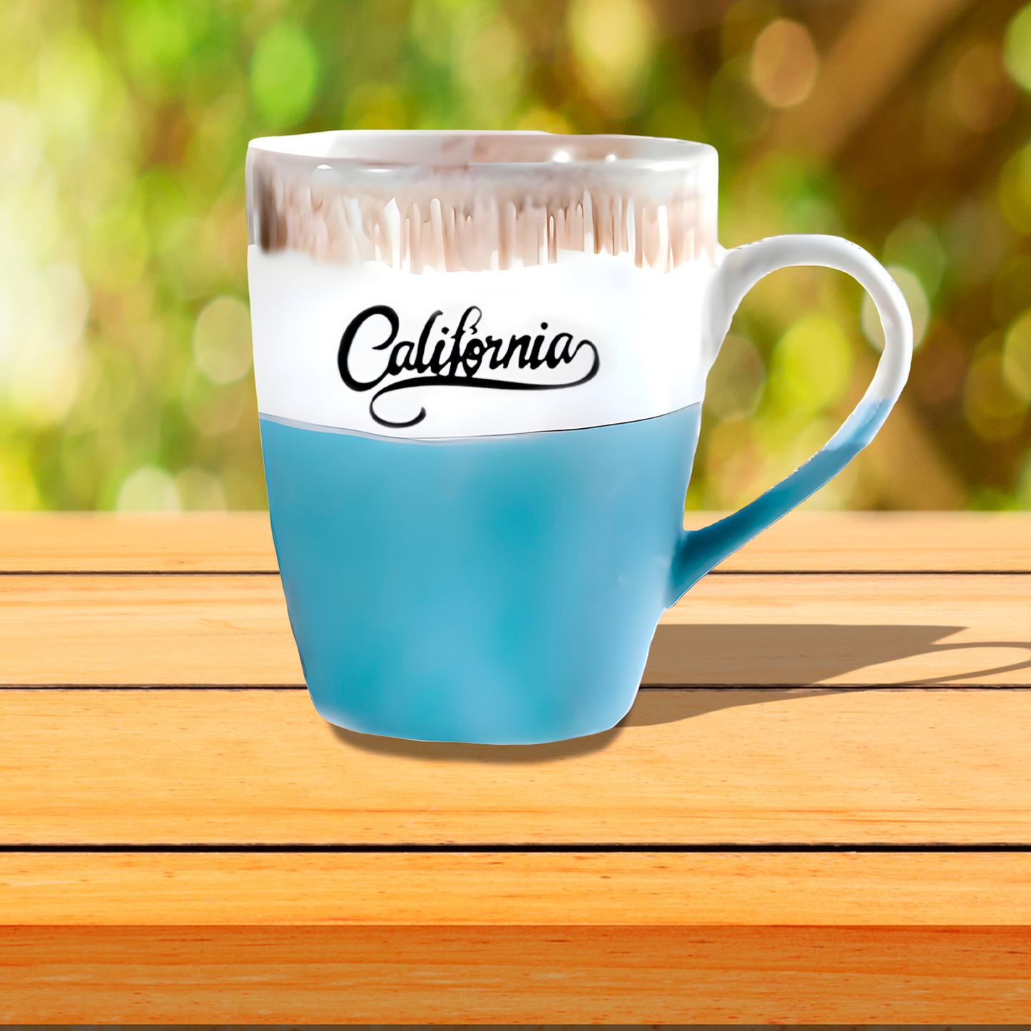 Reactive Glazed Mug "California" 17 Oz