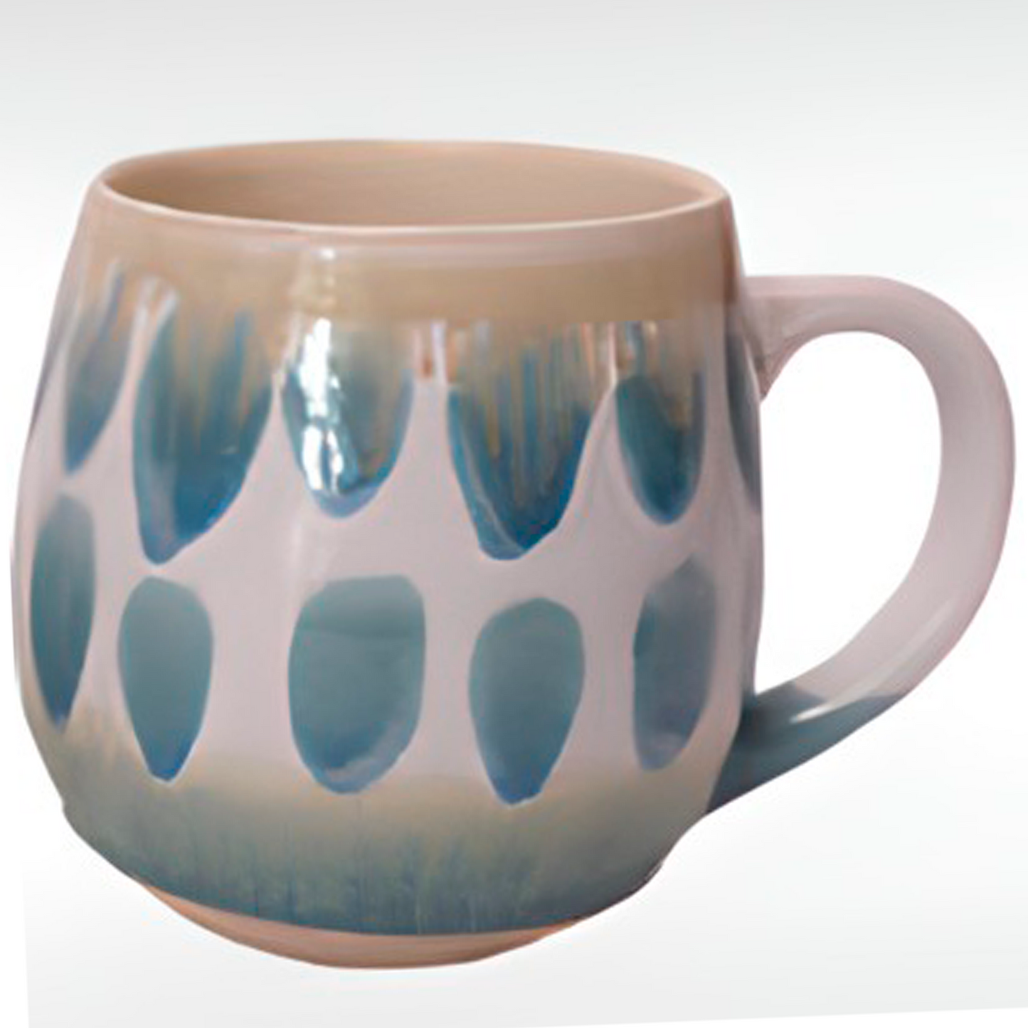 Reactive Glazed Mug “Pastel Petals” 22 Oz