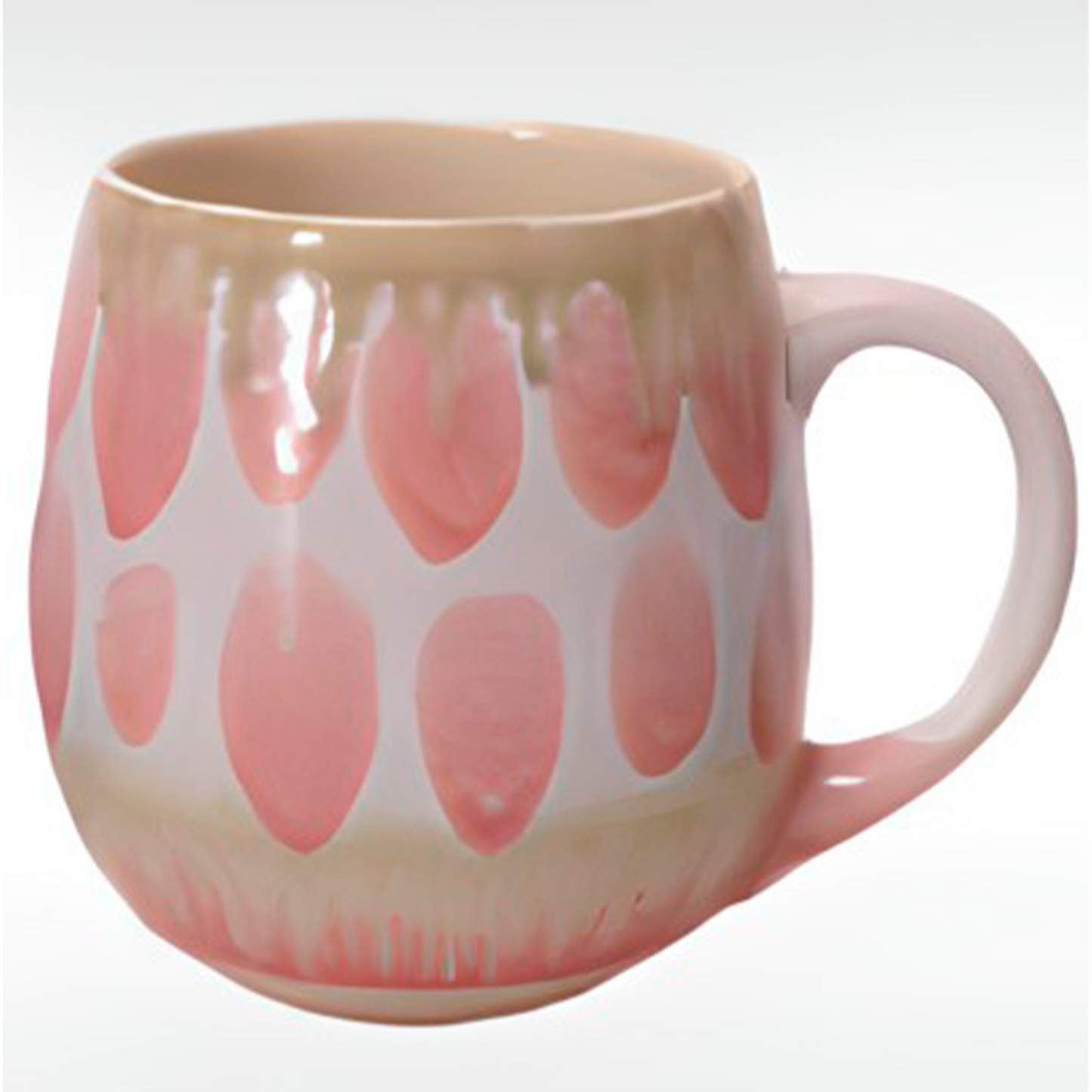 Reactive Glazed Mug “Pastel Petals” 22 Oz