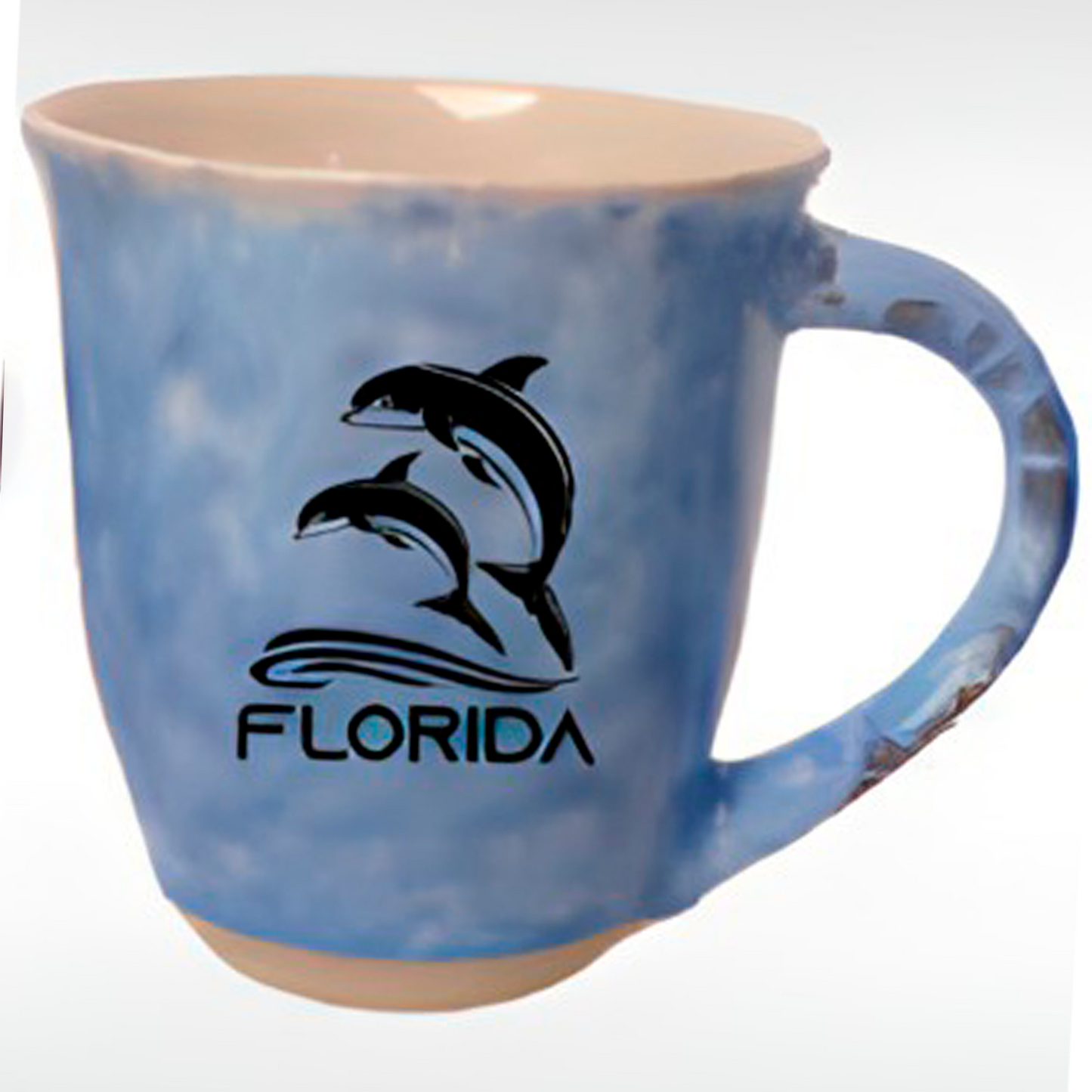 Reactive Glazed "Florida Dolphin's" Mug 17 Oz