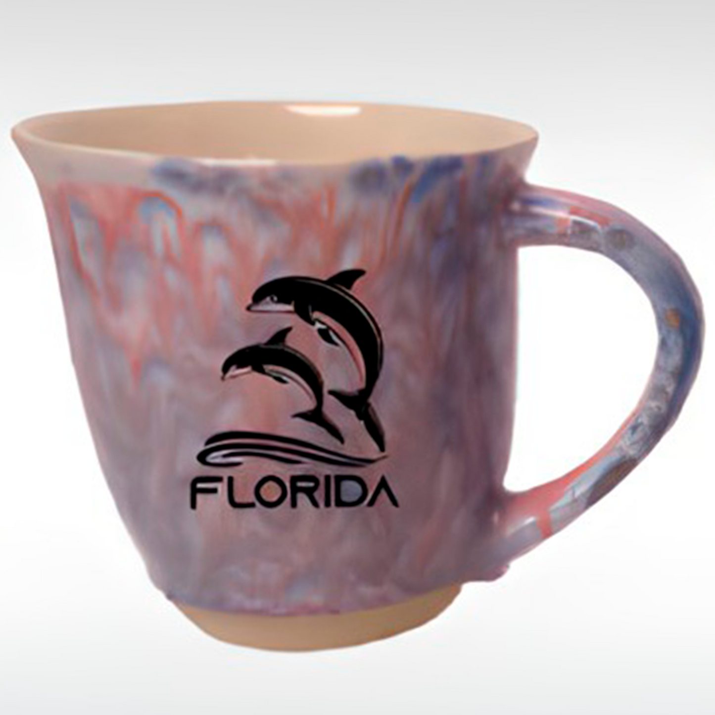 Reactive Glazed "Florida Dolphin's" Mug 17 Oz