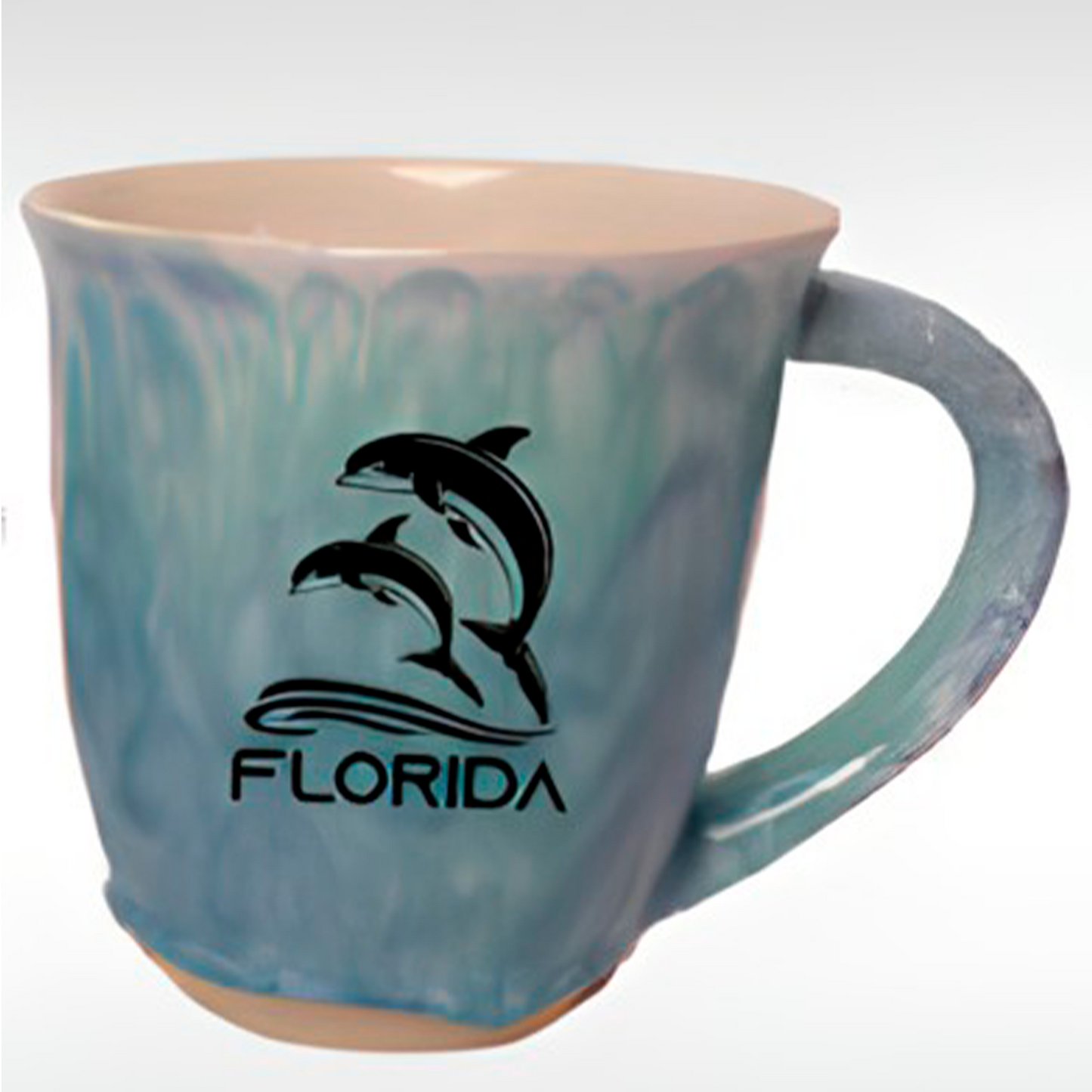 Reactive Glazed "Florida Dolphin's" Mug 17 Oz