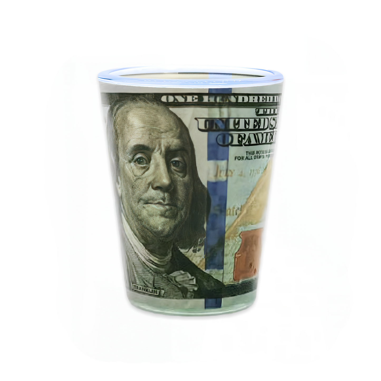 Engraved Dollar Bill Shot Glass 2 Oz