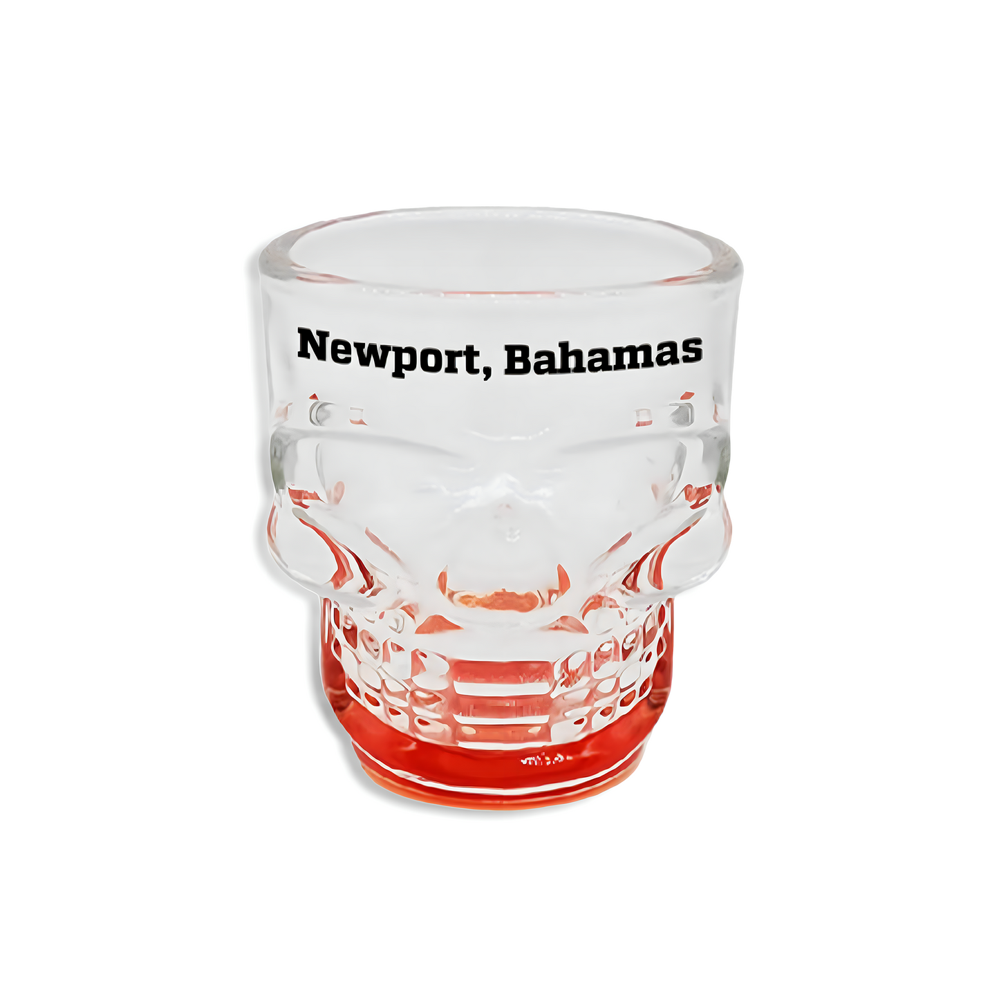 Colored Base Skull Shot Glass 2 Oz