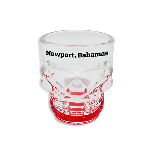 Colored Base Skull Shot Glass 2 Oz