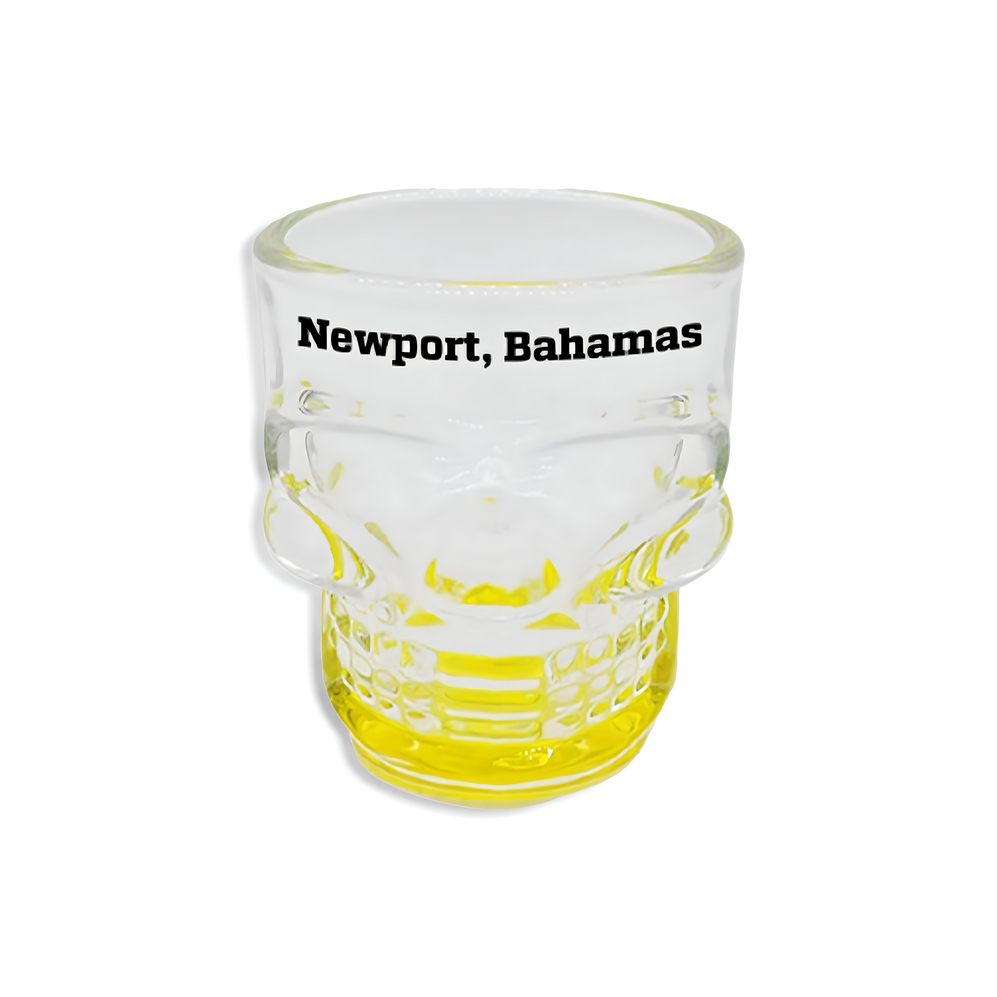 Colored Base Skull Shot Glass 2 Oz