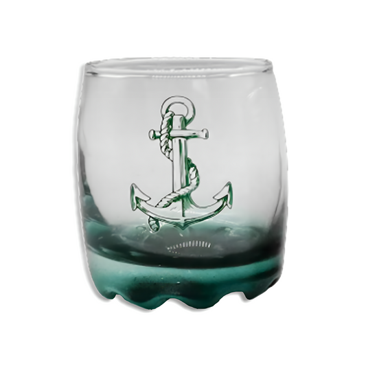 Engraved Anchor Shot Glass 2 Oz