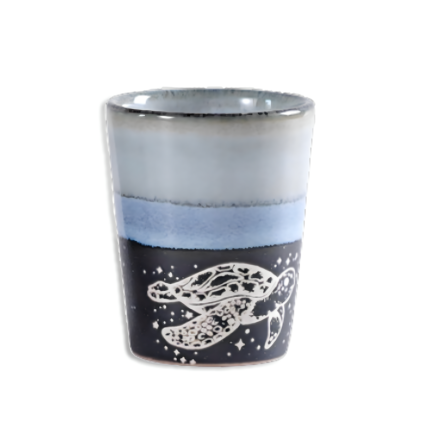 Glazed Engraved Turtle Shot Glass 2 Oz