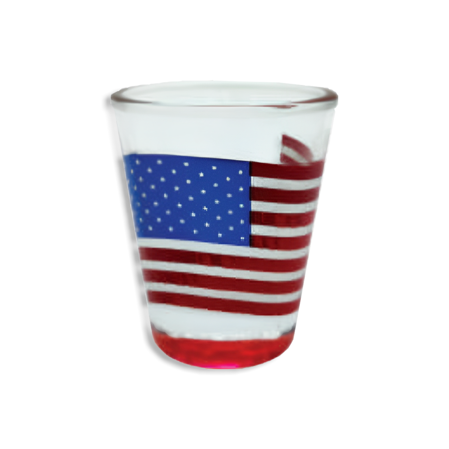 Engraved USA Flag Shot Glass 2 Oz