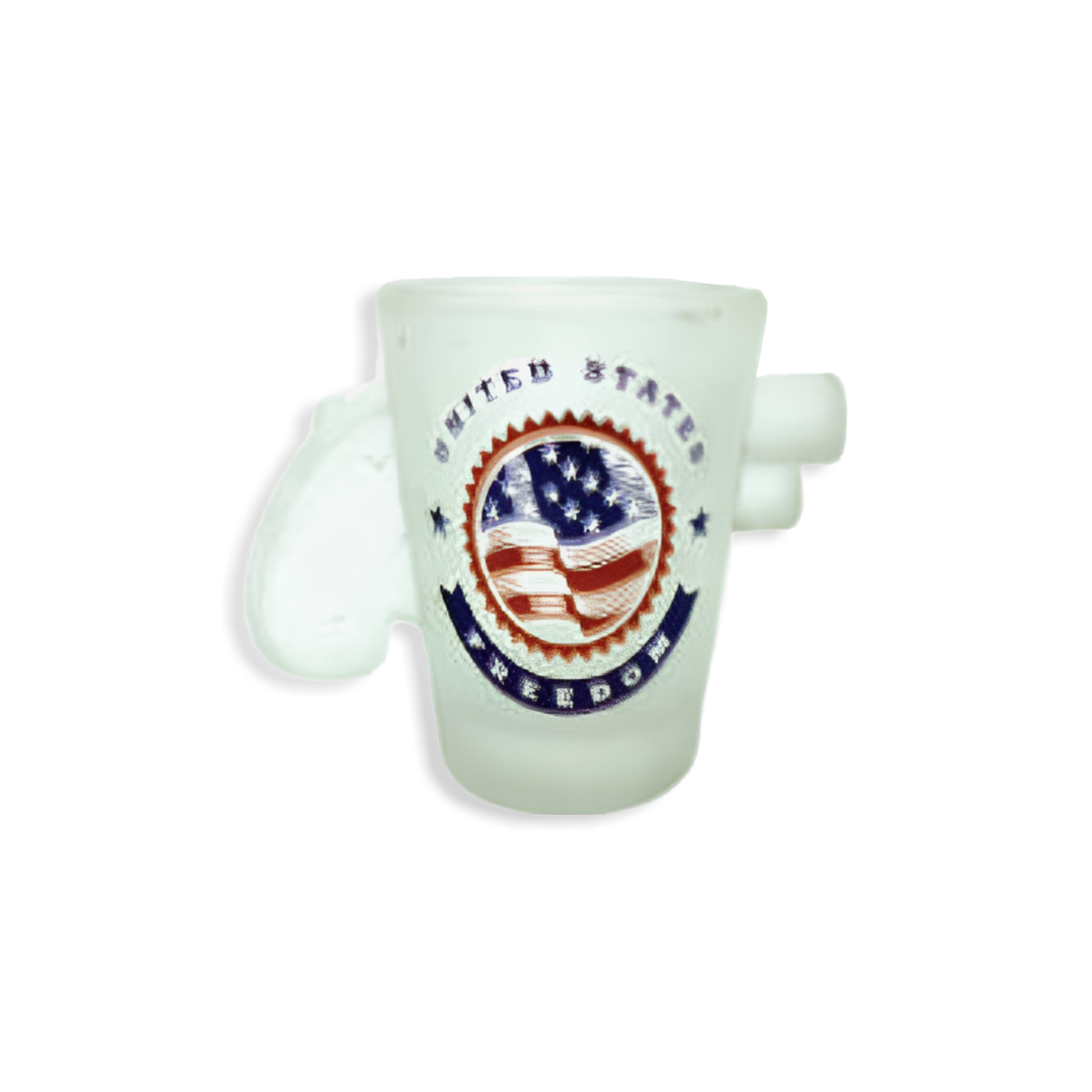 USA Flag Gun Shot Glass 2 Oz